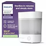 Philips Avent Sterilisator-Geschenkset – Elektrischer Dampfsterilisator mit Flasche und Saugerbürste, SCF291/00