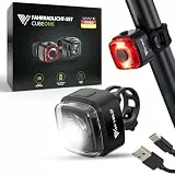 MIVELO Cube ONE Fahrradlicht Set StVZO zugelassen Fahrradbeleuchtung USB-aufladbar & 100% wasserdicht LED Fahrrad Licht vorne & hinten Rücklicht, Fahrradlampe