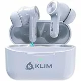 KLIM Pods V2 - NEU 2024 - Bluetooth 5.3 Kopfhörer in Ear weiß - Hohe Klangqualität - ANC - Hervorragende Isolierung - Leichte und schnelle Kopplung - Lang anhaltende Batterie 24 h