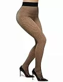 KBVOT Thermo Strumpfhose Damen Winter Thermostrumpfhosen Gefütterte Strumpfhosen Wärme Fleece Strumpfhose Gefälschte Durchscheinend Pantyhose High Waist Dicke Leggins(XS-2XL)