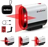 ENVENTOR Kreuzlinienlaser Roter, Selbstnivellierend Linienlaser 35M ± 0,3 mm/m, Dual-Lasermodul, IP54 Schutzlevel Laser Wasserwaage inkl. Magnet Halterung, USB Aufladung & Schutztasche