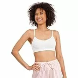 Jockey Modern Micro Seamfree Bralette – Damen BH ohne Bügel, gepolstertes Bustier mit herausnehmbaren Cups, Nahtlose Unterwäsche, schmale verstellbare Träger, in Weiß