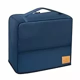 Lermende Reise Kulturbeutel für Herren und Damen, Kosmetiktasche mit Doppelter Reißverschlussöffnung, Großer Stauraum Kulturtasche mit Griff für Waschtasche. (Blue)