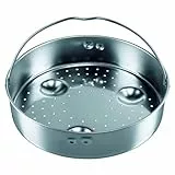 Silit Sicomatic Schnellkochtopf Dampfgarer Einsatz, Edelstahl Dünsteinsatz 5,5 cm, gelocht, für Schnellkochtöpfe 3,0-8,5l, spülmaschinengeeignet