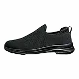 mesh Freizeitschuhe Herren atmungsaktive Tennisschuhe leichte Schlupfschuhe Casual Turnschuhe rutschfeste Fitnessschuhe Einfarbig Fashion Laufschuh Komfort Herrensneaker Joggingschuhe Sommerschuhe