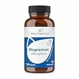 Magnesium 400mg - Magnesium Kapseln Hochdosiert - 120 Kapseln – Muskeln Knochen – Vegan Ohne Zusätze in Deutschland hergestellt - Rhein Nutrition