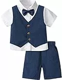 mintgreen Baby Anzug Junge, Hochzeit Tauf Kurzarm Kleidung, Marine, 2-3 Jahre, 100