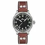 Laco Fliegeruhr, Automatikuhr, Edelstahlgehäuse, Saphirglas, 5 bar, Made in Germany