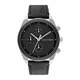 Calvin Klein Multi Zifferblatt Quarz Uhr für Herren Kollektion Impact mit Edelstahl- oder Lederarmband