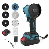 Weytoll Mini-Winkelschleifer, 21 V Akku Mini Flex 10.000 rpm/76mm, elektrisches Schleifwerkzeug mit 2 Akkus 7 Scheiben für Schneiden, Polieren und Schleife