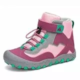 Mishansha Wanderschuhe Kinder Freizeit Turnschuhe Mädchen Leicht Trekkingschuhe Atmungsaktiv Sport Outdoorschuhe,Rosa Violett 31EU