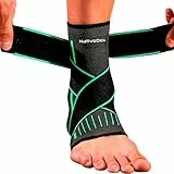 NativoDex Sprunggelenkbandage – Verstellbare Knöchelbandage für Plantarfasziitis & Achillessehne – Stabilisierung & Schutz – Atmungsaktive orthopädische Fußbandage für beide Füße