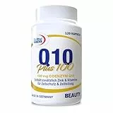 Q10 Plus 100 | Mit 100 mg Coenzym Q10 plus Vitamin C, E, Folsäure und Zink | EuRho® Vital | 120 Kapseln für 3 Monate