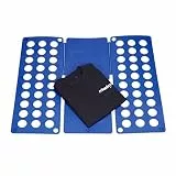 Relaxdays 3X Faltbrett Wäsche, Wäschefalter, Hemdenfalter, große Falthilfe, Faltsystem platzsparend, HBT 0,5 x 70,5 x 59 cm, blau