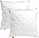 sleepling 2er Set Kopfkissen 80x80 cm, Allergiker Kissen, waschbar, Made in EU, Ökotex, großes Schlafkissen 80 x 80, Bettkissen, Pillow, 2 Stück, Basic 100