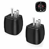 vutizal Reiseadapter, 2Stück Typ B Stecker USA Adapter Deutschland Plug, Schwarz, Power Converter für EU zu Amerika/Kanada/Mexiko/Thailand usw, Reisestecker Stromadapter, 2500 Watt, 110-120V