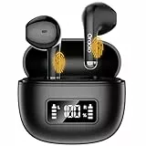 oraolo Bluetooth-Kopfhörer, Bluetooth Kopfhörer in Ear 5.4 mit 4 Mikrofonen ENC mit LED-Display, Geräuschunterdrückung, Mini-Bluetooth-Kopfhörer Stereo HiFi mit 30H Wiedergabe, USB-C Schnellladung