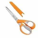 Fiskars Mehrzweckschere, Länge: 21 cm, Rostfreie Stahl-Klinge/Kunststoff-Griffe, Orange, RazorEdge, 1014579
