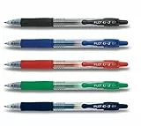 Pilot G2 Druck-Gelschreiber 5er-Set schwarz, blau, rot, grün und dunkelblau (5er Set, sortiert | Edition dunkelblau)