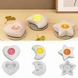 3PCS Silikonformen Gießformen Kerzenhalter FORMVERSITY, Silikonform Herz, Gießformen Silikon Stern, Gipsformen Zum Gießen Stern Mond, Silikonformen Kerzenhalter, Kerzen Formen Silikon