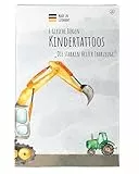 lila liebt dich® 6 Bögen Kinder Tattoo 'Die starken Helfer Fahrzeuge', give aways Kindergeburtstag, Gastgeschenk Kindergeburtstag, Auto Tattoo Kinder