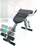 Sportstech einzigartiger 3in1 Rücken- & Bauchtrainer, Schrägbank Hantelbank klappbar, Multifunktion Hantelbank mit Beincurler, Rückentrainer für Zuhause, Deutsche Qualitätsmarke, BRT200 (grau)