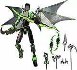 DKIIL NOIYB T13 Action Figure, Neuer Bereits Montiert Action Figures, Titan 13 Action Figure mit 5 Waffen und 6 Händen, Dummy 13 3D Printed Multi-Jointed Movable, Sammler Dekorationen (Schwarz Grün)