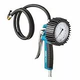 HAZET Reifenfüll-Messgerät 9041G-1 I Geeicht, ablesbar, Manometer-Messbereich: 0-10 bar, Schlauchlänge: 1000 mm, Manometer-Durchmesser: 80 mm I Reifendruck-Prüfer für Auto, Motorrad, LKW