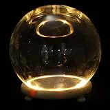 Beavorty Glas-Display-Glocke mit Sockel, LED-Licht, 18 cm, Büro-Heimdekoration für Pflanzen, Sukkulenten, Lichterkette, Foto-Medaille, Glocke, Glas, Display, Kuppel, 1 Set, 20 x 18 cm