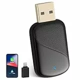 2 IN 1 Wireless Android Auto & Carplay Wireless Adapter, Convert Wired to Wireles s Carplay Dongle, mit Type-C Adapter, Easy Plug & Play, Mini & Stabil,WiFi 5.8GHz, Unterstützt iOS 10+ und Android 11+