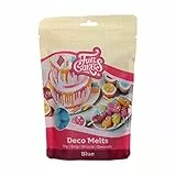 FunCakes Deco Melts Blau - Tauchen, drippen, dippen und dekorieren! In der Mikrowelle schmelzen und in jede Form gießen, 250 g