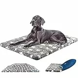 KROSER Große waschbare Hundematte 137 x 84 cm, Hundedecke, Sommer- und Winter-Hundepolster, gepolstertes Hundebett, geeignet für mittelgroße Hunde mit einem Gewicht von bis zu 59 kg