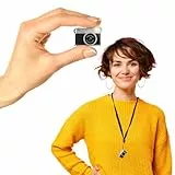 Easypix MiniPro XS1 • Echte Digitalkamera im Miniaturformat • Stylische Retro-Mini-Kamera für Fotos und Videos • Mit Display • Inklusive Lanyard/Umhängeband und MicroSD-Karte