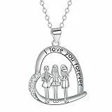 Yinsen Halskette für Damen 925 Sterling Silber Schwester Halskette Serie -Mit Geschenkbox- Freundschaftsgeschenke für Schwestern