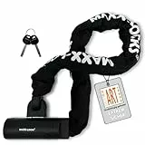Maxx-Locks Picton ART Kettenschloss – Fahrradschloss Hohe Sicherheit – 8,3 mm Starke Kette mit ART-Zertifikat – Schloss mit Schlüssel – Für E-Bike, Fatbike & Fahrrad – 120 cm