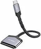 JSAUX SATA auf USB C Kabel, USB C 3.1 zu 2.5' SATA III Festplatten Adapter Typ C für 2,5 Zoll SSD und HDD Datenübertragung Kompatibel mit Thunderbolt 3 Macbook Pro 2021/2020, Mac Mini usw (Grau)