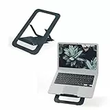 Leitz Aluminium Ultra-Flacher Verstellbarer Laptopständer, Extra leicht, faltbar & ergonomisch, 5 Höhen- und Winkelkombinationen, für 10'-17' Laptops/Tablets, Büro und unterwegs, Ergo-Serie, 63460089