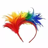 Lurrose 20er Jahre Stirnband Feder Haarreif Haarband Hochzeit Kopfbedeckung Vinatge Party Gatsby Kostüm Accessoires (bunt)