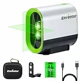 ENVENTOR Kreuzlinienlaser Grün, 50m Selbstnivellierend Laser Wasserwaage, Linienlaser mit Dualem Lasermodul, Umschaltbar Horizontal/Vertikal, Pulsfunktion, IP54, Magnethalterung 360°, USB-Aufladung