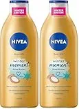 NIVEA Body Milk Winter Moment, Body Lotion mit Tiefenpflege Serum für 72h Feuchtigkeit, Körperlotion mit Sheabutter für trockene Haut, mit einzigartigem Winterduft (400 ml) (Packung mit 2)