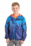 Killtec Jungen Lyse BYS JCKT B Funktionsjacke/Regenjacke mit Kapuze, packbar, neon blue, 152