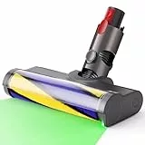 Senprity Turbinendüse Elektrische Bürste,Bürste Kompatibel mit Dyson V7 V8 V10 V11 Staubsauger Bodendüse mit Frontlichten für Teppich Parkett Fliesen und Hartboden