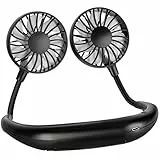 BOSONER Nackenventilator Hals Ventilator Tragbarer: 2000mAh Halsventilatoren mit USB Leise Portable Neck Fan mit 360° Luftstrom - Mini Ventilator zum Umhängen für Outdoor Büro Camping Reisen