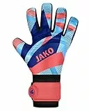 JAKO Unisex Torwart-Handschuhe River Basic Junior RC, Coral/SkyBlue/Navy, 6