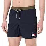 Tommy Hilfiger Herren Badehose Medium Drawstring mit Tunnelzug, Blau (Desert Sky), L