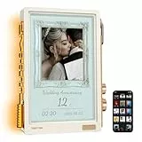 Divoom Times Frame – transparenter digitaler Bilderrahmen (10,1-Zoll) mit WLAN und 64 GB, IPS-Display mit Schweb-Effekt und RGB-Drehknopf, 400+ Zifferblätter, Widgets und Pixel-Art-Community (weiß)