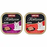 animonda Vom Feinsten Kitten, Nassfutter für wachsende Katzen im ersten Lebensjahr, mit Lamm, 32 x 100 g & Kitten, Nassfutter für wachsende Katzen im ersten Lebensjahr, mit Rind, 32 x 100 g