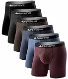 FORVEVO Merino Boxershorts Herren, Merinowolle Unterhosen Weiche Unterwäsche Männer Atmungsaktiv 6er Pack (Multicolor03, XL)