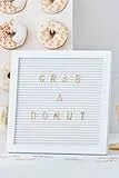 Ginger Ray Weiße Klammertafel mit goldenen Buchstaben für Hochzeiten, Partys, 170 Zeichen