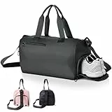 Romon Sporttasche Reisetasche, Sporttaschen Sportbeutel Schwimmtasche Trainingstasche mit Schuhfach Nassfach für Sport, Fitness, Reisen, Badetasche, Gym Bag Travel Bag für Damen Herren, Schwarz